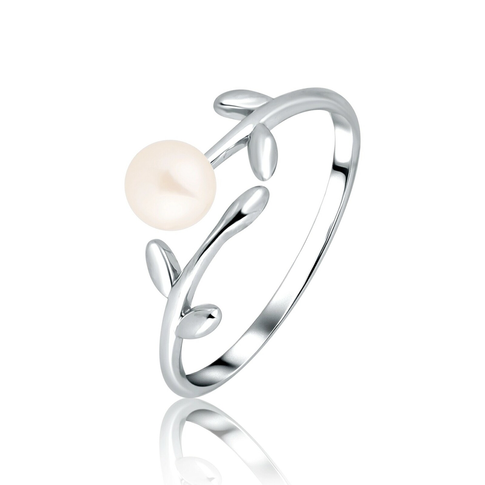 JVD Otvorený strieborný prsteň s perlou SVLR1268XD5P1 56 mm