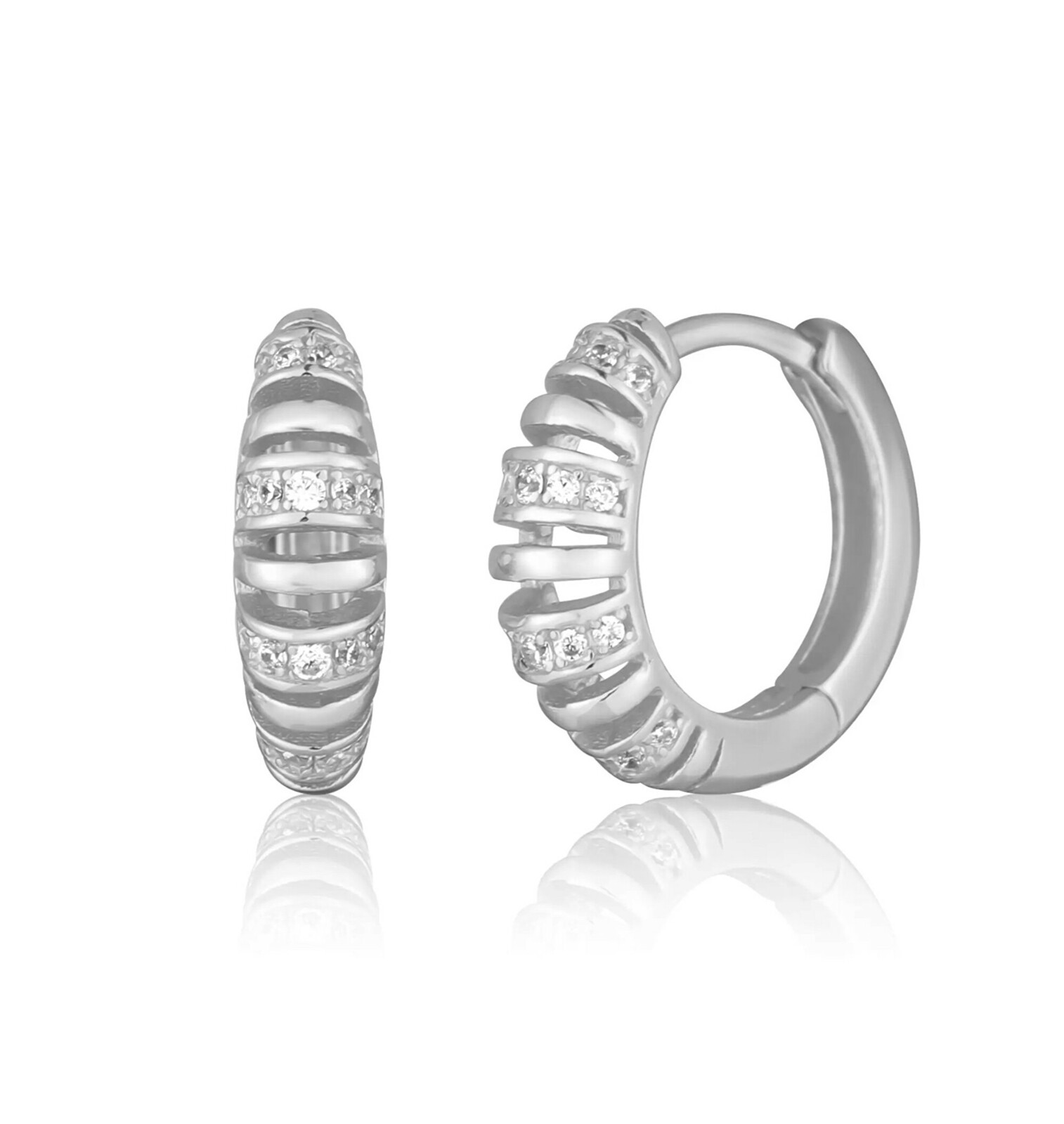 JVD Dámske strieborné kruhy so zirkónmi SVLE3077XH2BI00