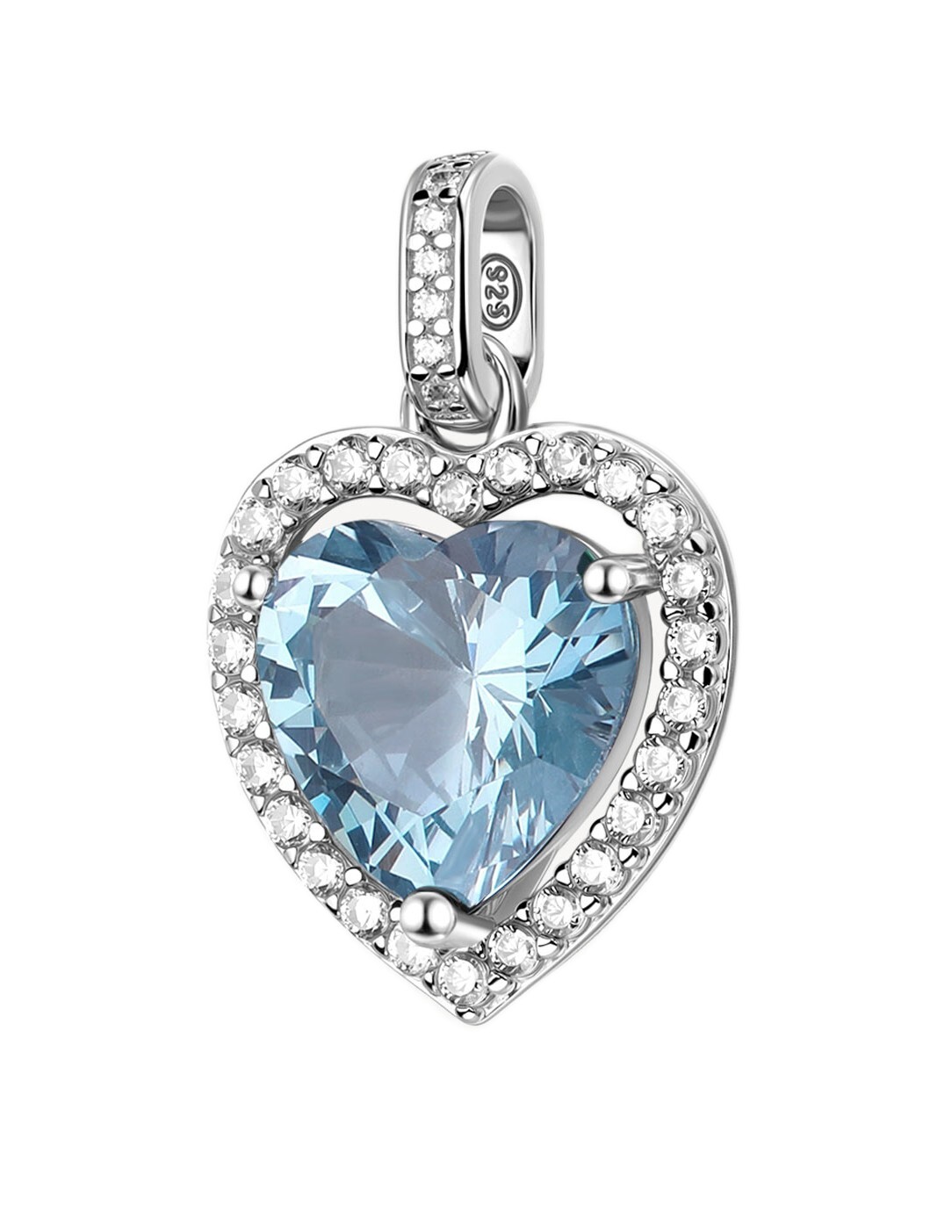 Brosway Strieborný srdiečkový prívesok Fancy Cloud Light Blue FCL125