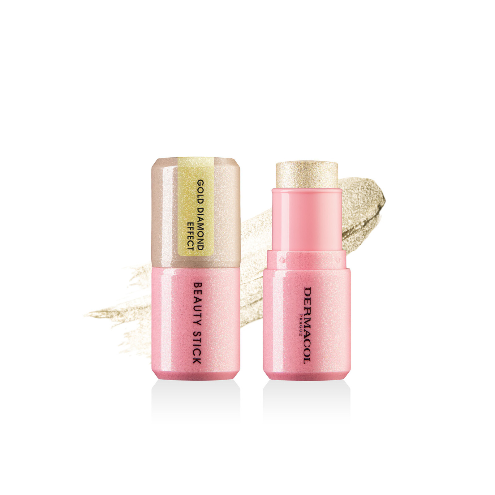Dermacol Rozjasňovač v tyčinke s diamantovým efektom (Beauty Stick) 7 g 2 GOLD DIAMOND EFFECT