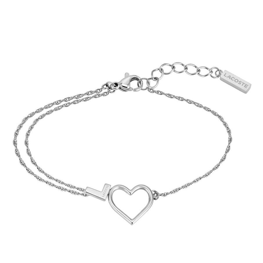 Lacoste Romantický oceľový náramok Srdiečko Volte 2040014