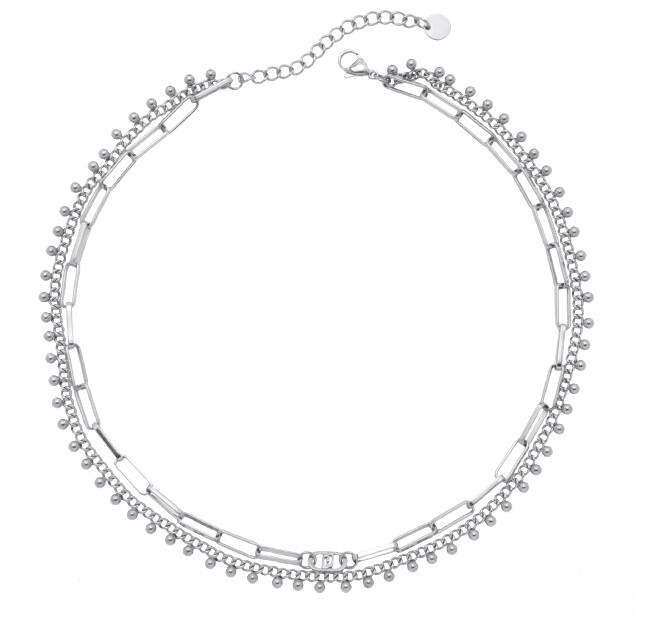 Liu Jo Moderný dvojitý náhrdelník z ocele LJ2998