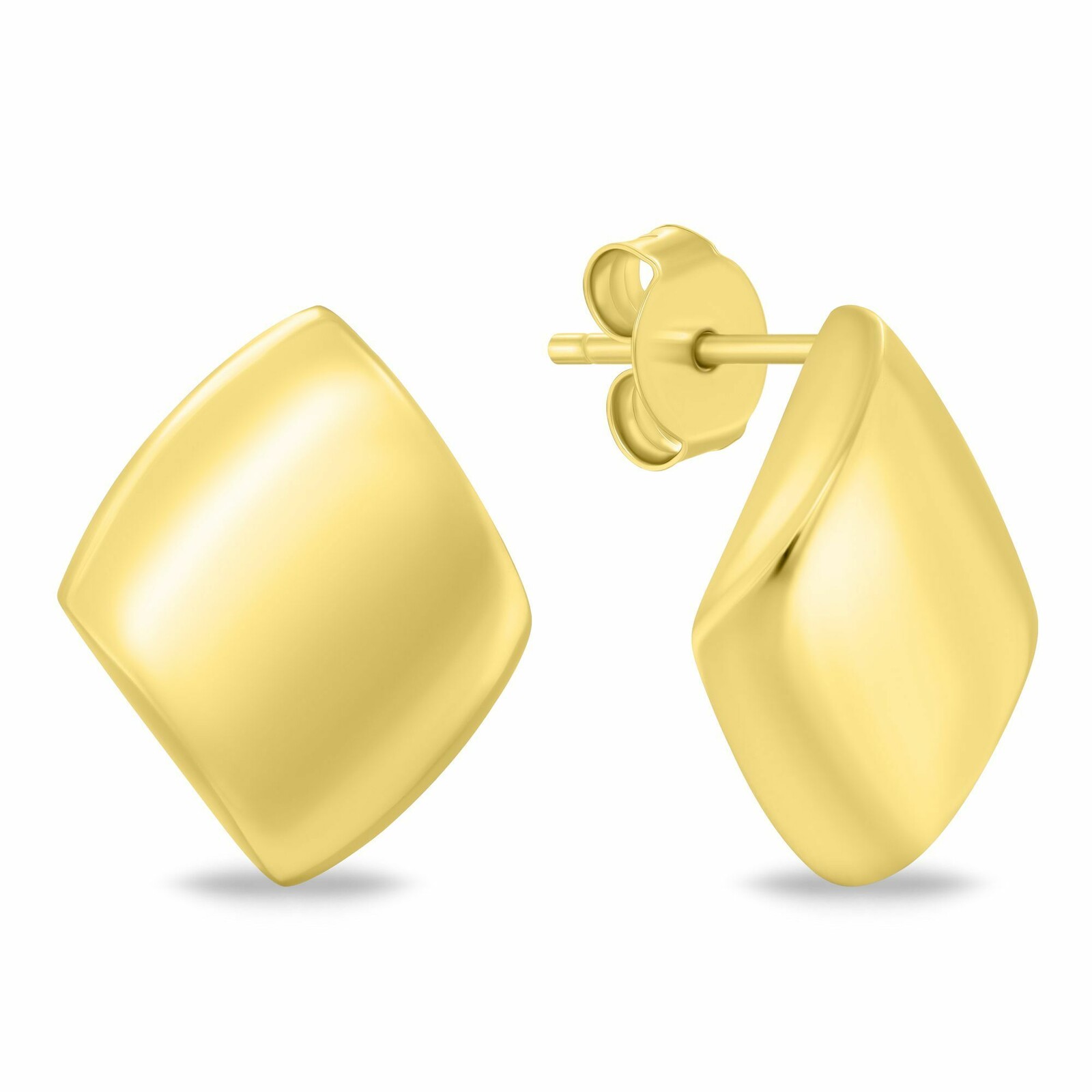 Brilio Silver Elegantné minimalistické pozlátené náušnice EA1218Y