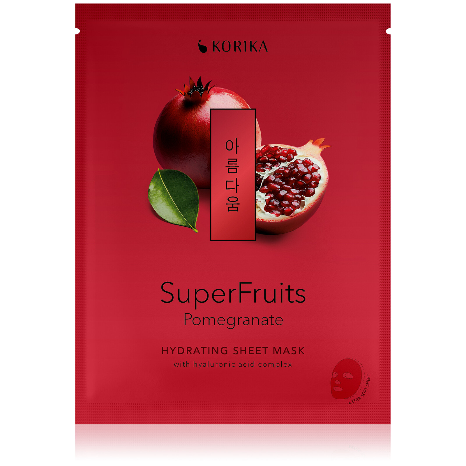 KORIKA Hydratačná plátienková maska Superfruits Granátové jablko (Hydrating Sheet Mask) 25 g