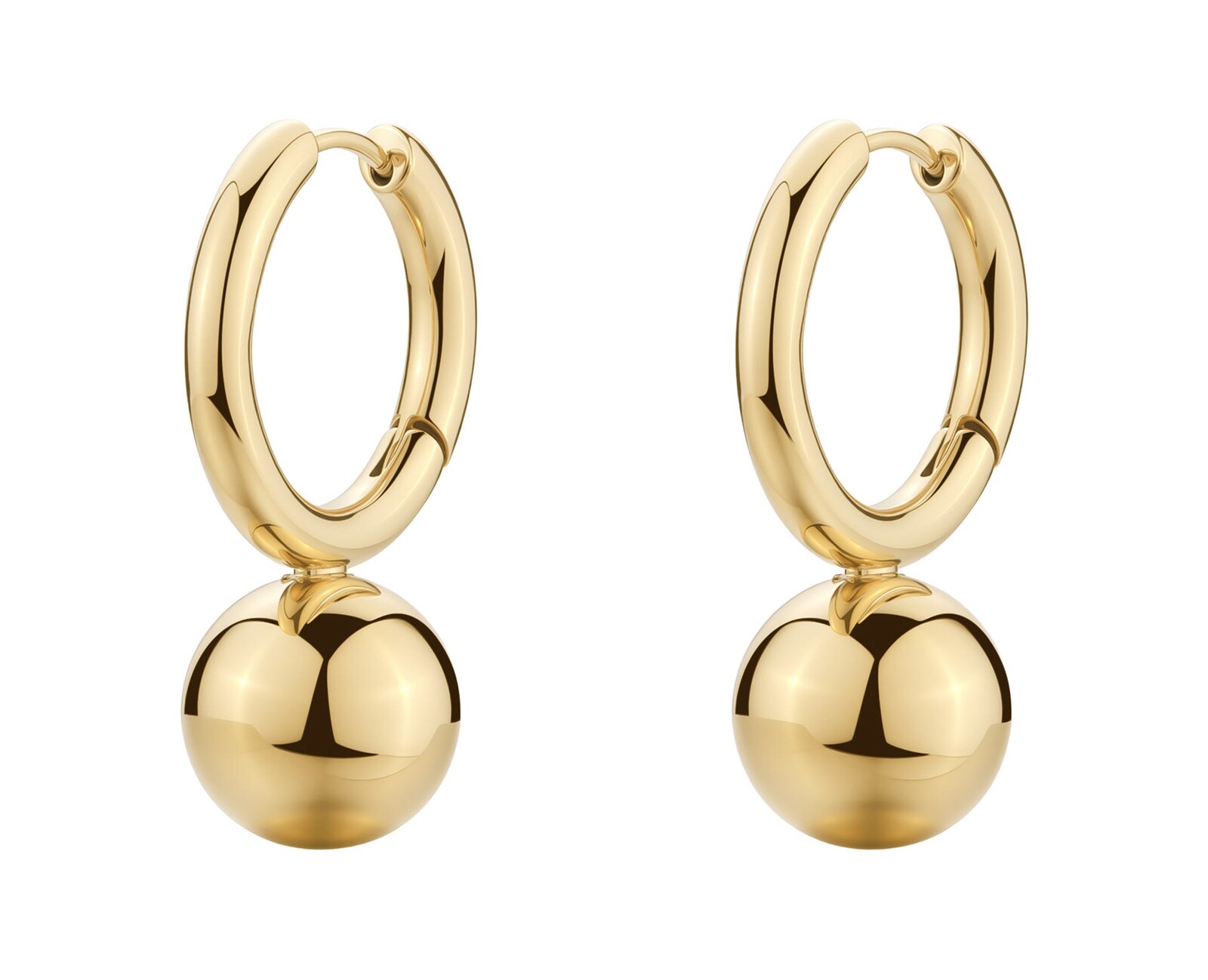 Brosway Moderné kruhové náušnice z pozlátenej ocele Perfect BPC65