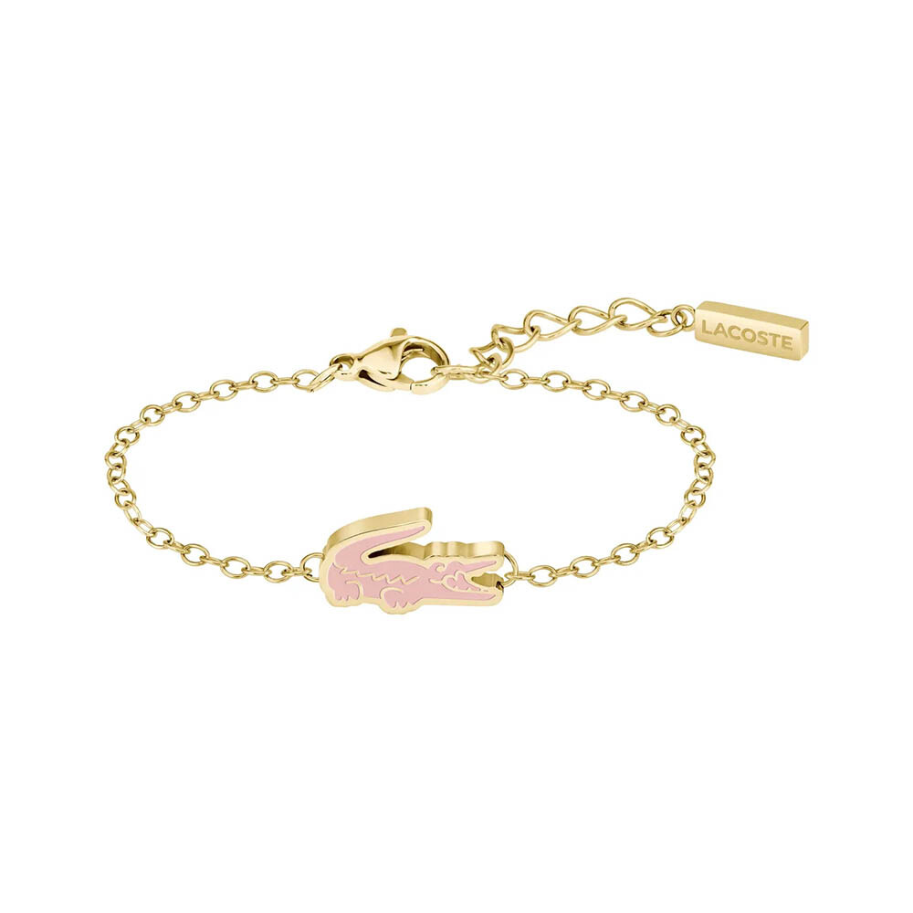 Lacoste Rozkošný náramok z pozlátenej ocele Cutie Croc 2040530