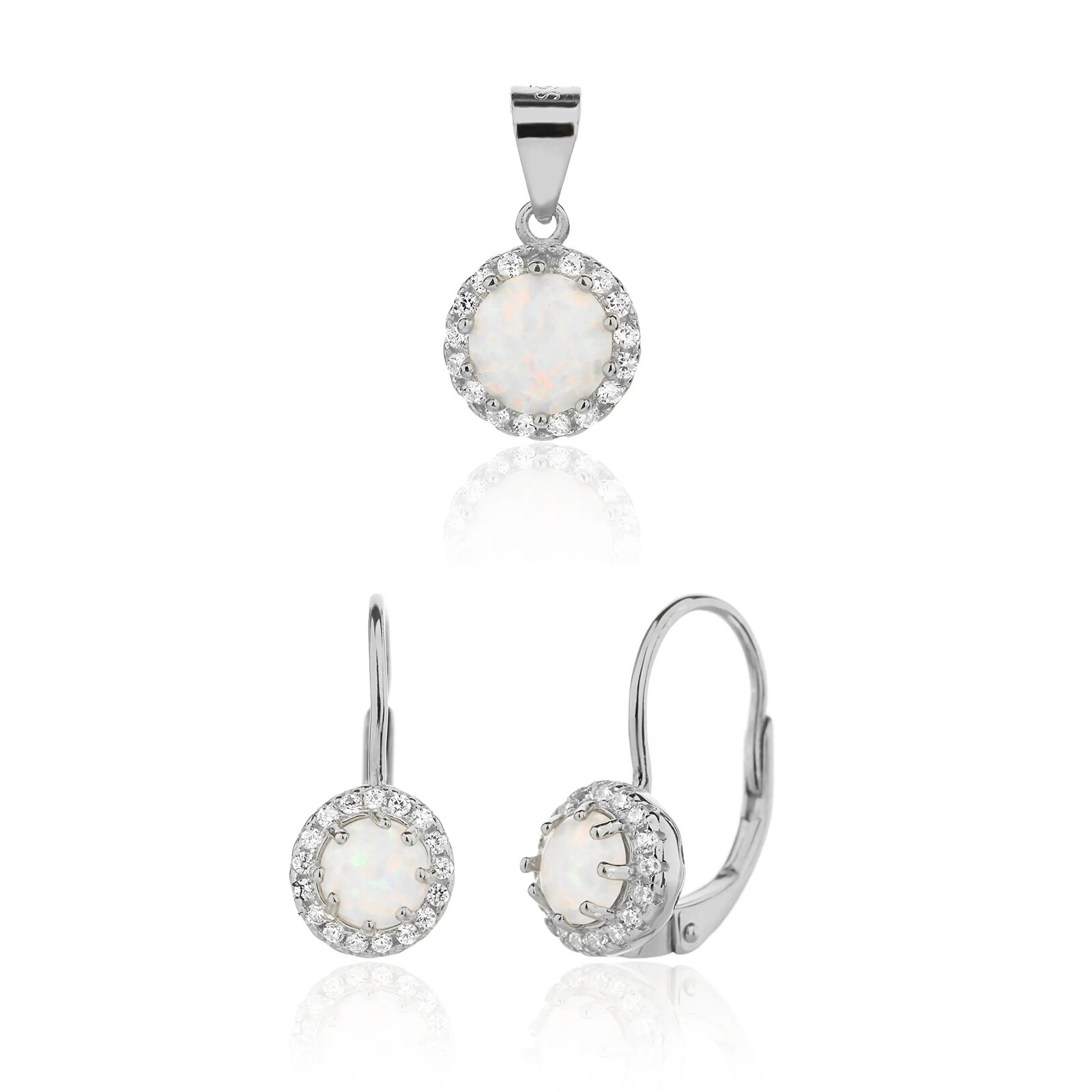 JVD Elegantná strieborná sada šperkov SVLS0121SJ6O100 (prívesok, náušnice)