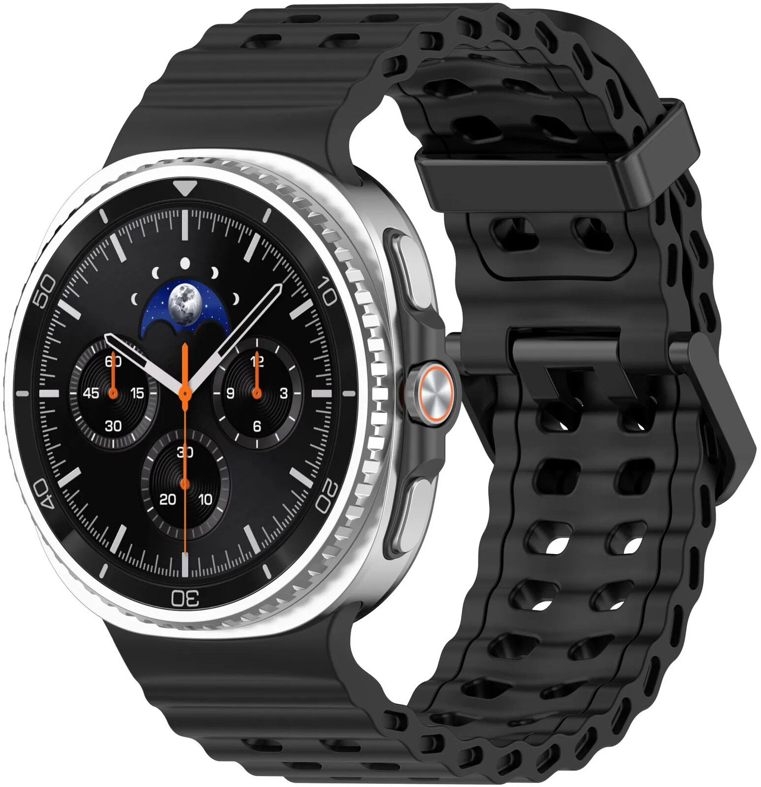 4wrist Silikonový sportovní řemínek pro Samsung Galaxy Watch8 - Černý