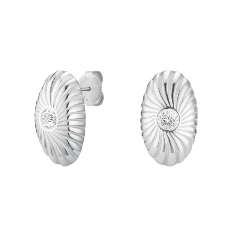 Rosefield Výrazné oceľové náušnice Solitaire JEBTG-J1203