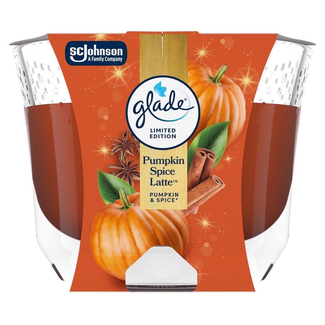 Glade Vonná sviečka Maxi Pumpkin Spice Latte 204 g