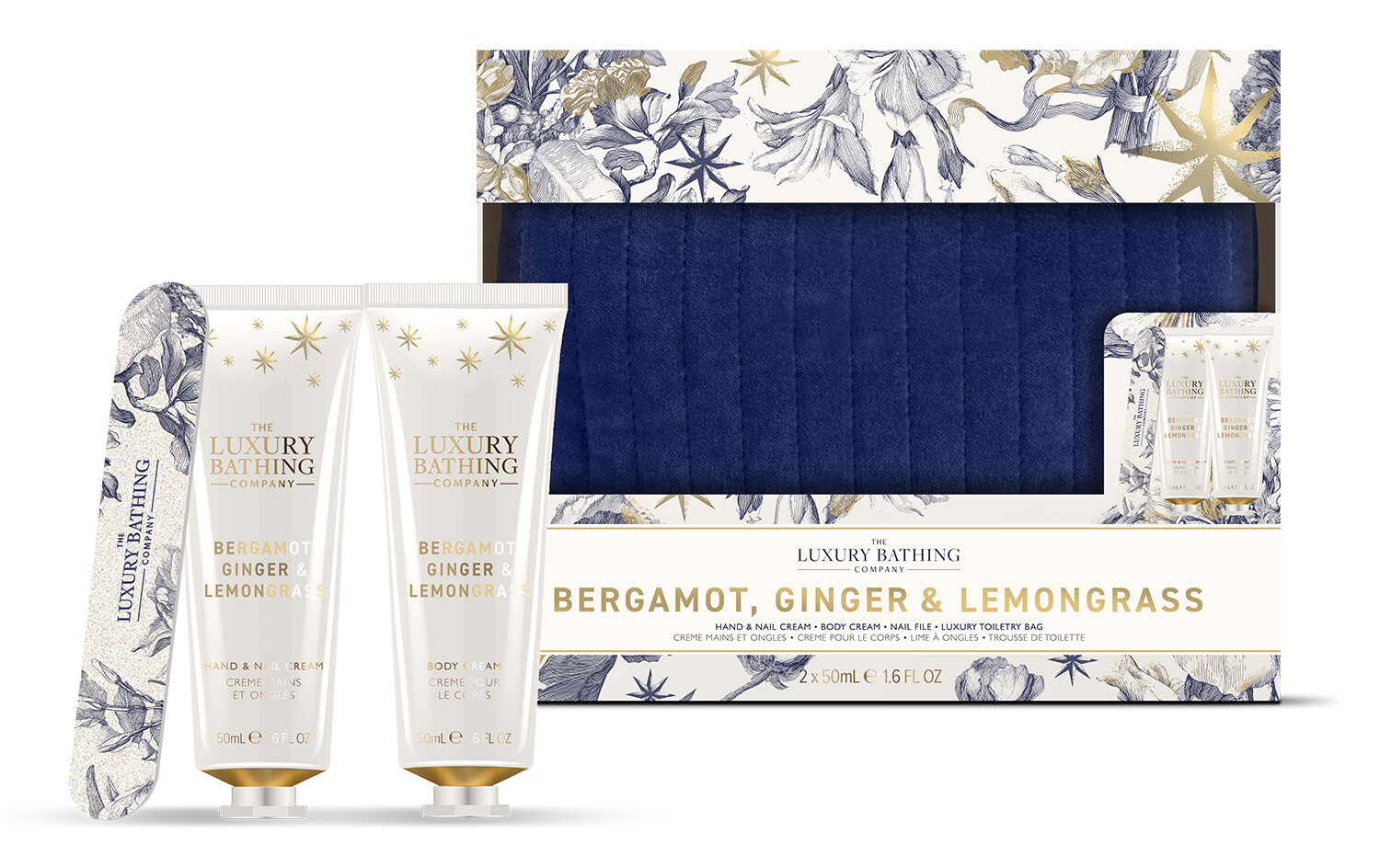 The Luxury Bathing Company Darčeková sada telovej starostlivosti Bergamot, Zázvor & Lemongrass 4 ks