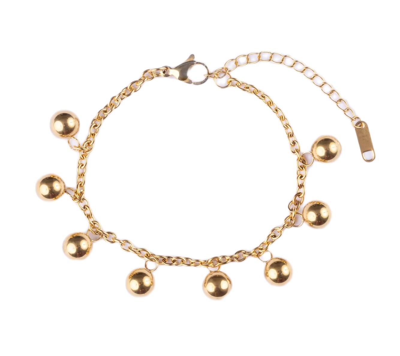 Marc Malone Slušivý pozlátený náramok s príveskami Velin MCB250376G