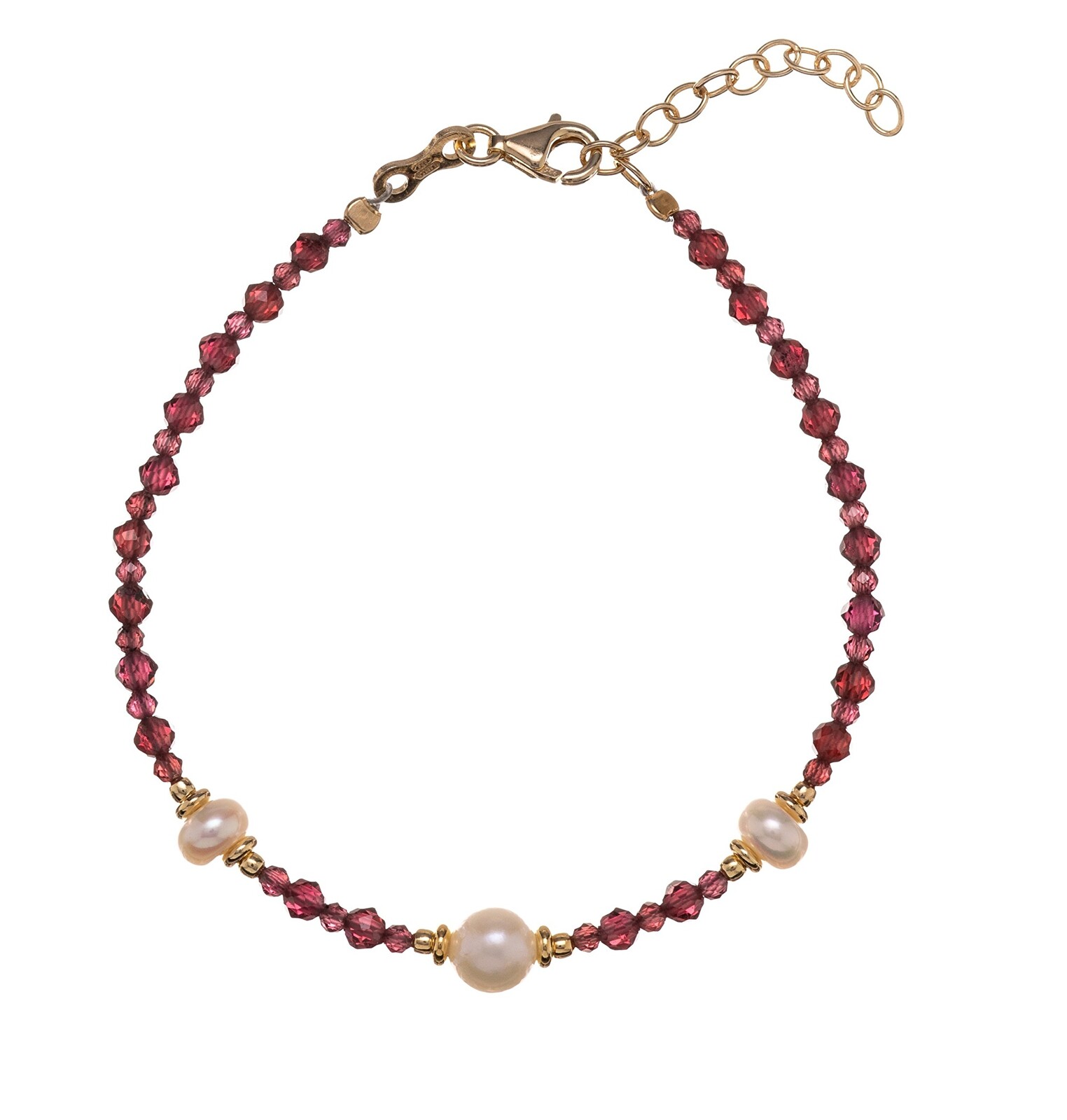 Alisia Očarujúce náramok z granátu s pravými perlami AL5178.01.029