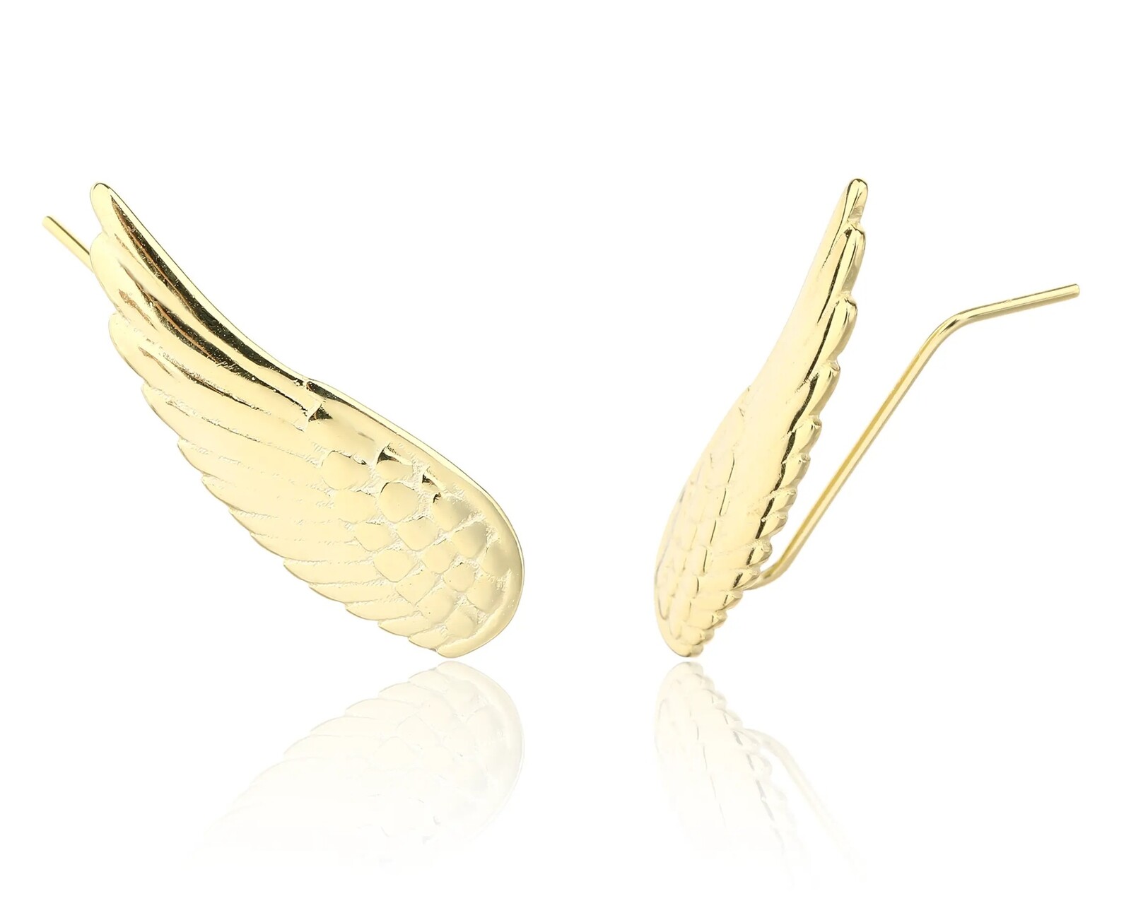 JVD Pozlátené pozdĺžne náušnice Anjelské Krídla SVLE3409XJ6GO00