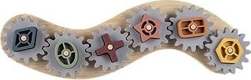 Zopa Silikónová bambusová skladačka Ozubené kolieska