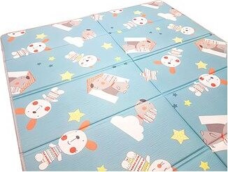 iMex Skladacia obojstranná podložka Elia tyrkysová