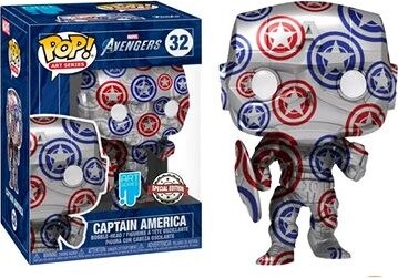 Funko POP! Artist Series Marvel Captain America with Pop Protector (32)