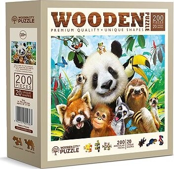 WOODEN CITY Drevené puzzle Vitajte v džungli 200 dielikov