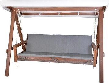ROJAPLAST Záhradná hojdačka pre 3 osoby ADELAIDA, taupe