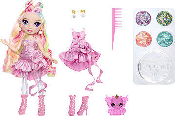 Rainbow High Bella so slizom a trblietkami pink