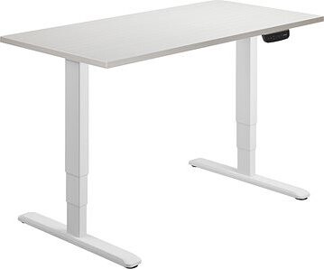 AlzaErgo Table ET1 NewGen biely + doska TTE-01 140 × 80 cm biely dub