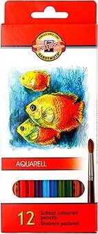 Koh-i-noor 3716/12 – akvarelové pastelky Ryby – 12 ks