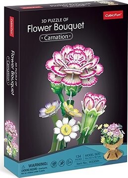 CUBICFUN Kytice karafiátů 134 dílků