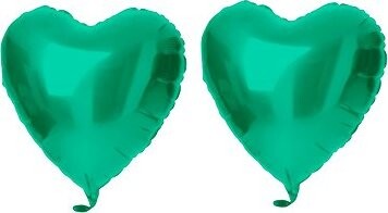 FOLAT Balón fóliový – srdce, matné zelené, 45 cm, 2 ks