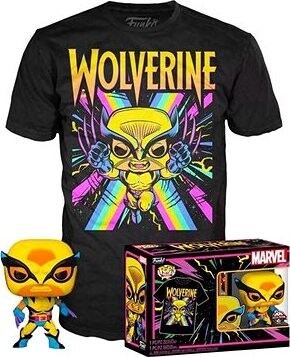 Funko POP! Marvel: Wolverine Blacklight & T-Shirt size M