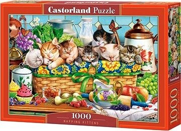 CASTORLAND Puzzle Driemajúce mačiatka 1000 dielikov