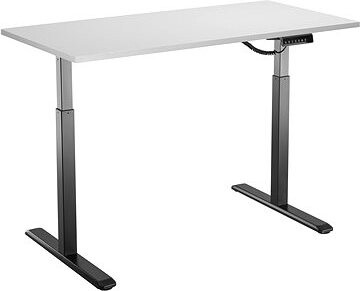 AlzaErgo Table ET2 čierny + doska TTE-12 120 × 80 cm biely laminát
