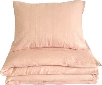 Dadka Obliečky mušelín do postieľky 100 × 135, 45 × 60 cm ružové