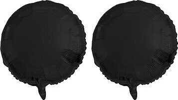 FOLAT Balón fóliový – okrúhly, matný čierny, 45 cm, 2 ks