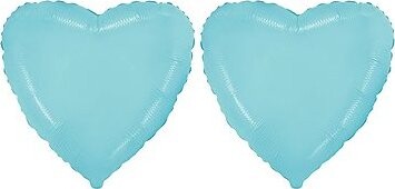 FLEXMETAL Balón fóliový – srdce, svetlomodré, valentín/svadba, 45 cm, 2 ks