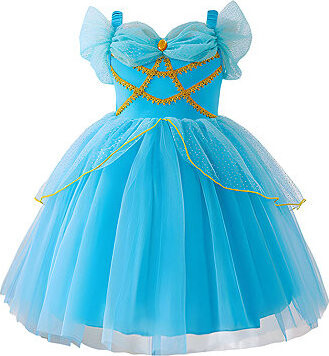 Princess Pohádkové šaty s výšivkou tyrkysové vel. 110 - Princezna