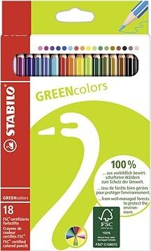 STABILO GREENcolors puzdro 18 farieb