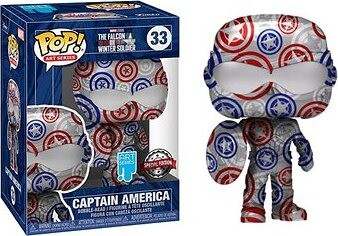 Funko POP! Artist Series Marvel Captain America with Pop Protector (33)