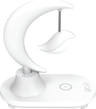 VERK 12368 Lampička s bluetooth reproduktorom, RGB osvetlením a bezdrôtovým nabíjaním, veľryba