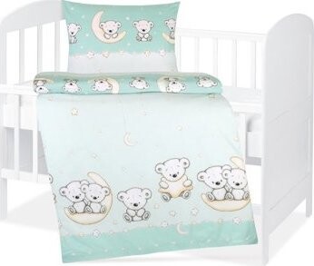 BELLATEX Obliečky detské Agáta 90/077 mentolový medvedík, 90 × 135, 45 × 60