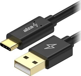 AlzaPower Core Charge USB-A to USB-C 2.0 0.1m čierny