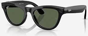 Meta RAY-BAN Meta Skyler (Standard) Smart Glasses (Gen 2) – Shiny Black, G-15 Green