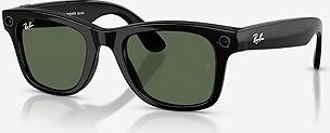 Meta RAY-BAN Meta Wayfarer (Large) Smart Glasses (Gen 2) – Shiny Black, G15 Green