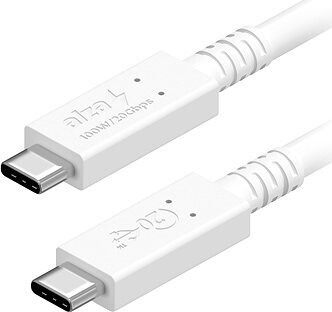 AlzaPower Core USB-C to USB-C USB4 100W 0.5m biely