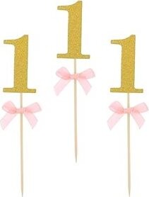 GODAN Zapichovadlá do cupcaku 1. narodeniny ružové