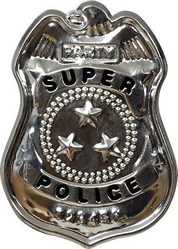 GUIRCA Policajný odznak, strieborný 7 cm