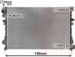 VAN WEZEL chladič, chladenie motora 09002079
