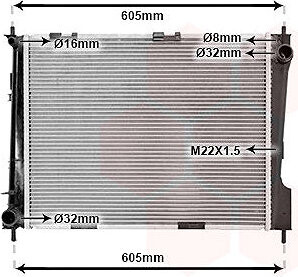 VAN WEZEL chladič, chladenie motora 43002371