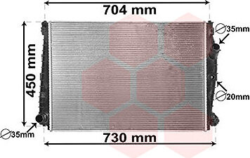 VAN WEZEL chladič, chladenie motora 01002132