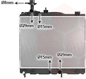 VAN WEZEL chladič, chladenie motora 32002264