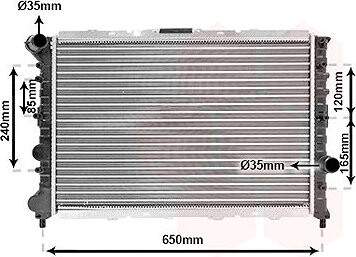 VAN WEZEL chladič, chladenie motora 01002057